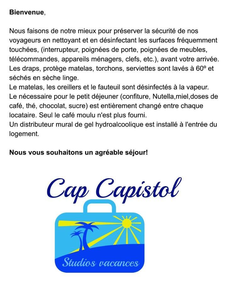 Cap Capistol Studio Avec Terrasse, Vue Port Agde Exterior foto